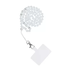 Telefontok: Crystal Diamond - univerzális - tokba helyezhető nyakba akasztó - átlátszó gyöngy-1