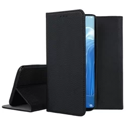 Telefontok Realme 9i - fekete mágneses szilikon keretes könyvtok-2