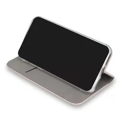 Telefontok iPhone 14 - Smart Magnetic rosegold mágneses szilikon keretes könyvtok-2