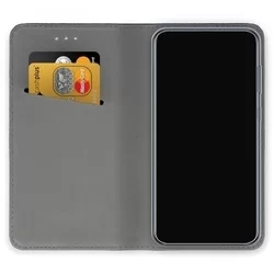 Telefontok iPhone 14 - rosegold mágneses átlátszó szilikon keretes könyvtok-2