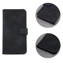 Telefontok Samsung Galaxy A22 5G - Smart Velvet fekete könyvtok tok, mágneses ráhajtófüllel -3