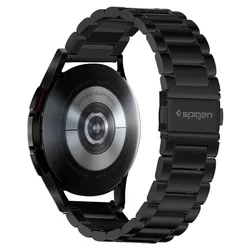 Samsung Galaxy Watch 4 (40 / 42 / 44 / 46 mm) okosóra fémszíj - Spigen Modern Fit fekete fémszíj (20 mm szíj szélesség)-1