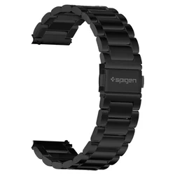 Samsung Galaxy Watch 4 (40 / 42 / 44 / 46 mm) okosóra fémszíj - Spigen Modern Fit fekete fémszíj (20 mm szíj szélesség)-2