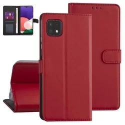 Telefontok Samsung Galaxy A22 5G - Piros ráhajtófüles könyvtok-3