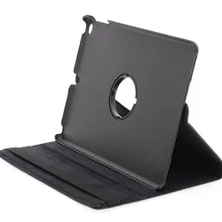 Tablettok iPad 4 -fordítható fekete műbőr tablet tok-1