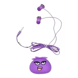 Headset: Jillie Monster - lila audio jack csatlakozós stereo headset, mikrofonnal + szilikon tartóval-2