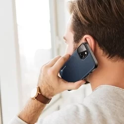 Telefontok iPhone 14 - Dux Ducis Fino kék műanyag tok, szilikon kerettel-2