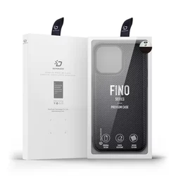 Telefontok iPhone 14 Pro - Dux Ducis Fino fekete műanyag tok, szilikon kerettel-8