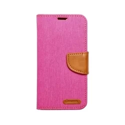 Telefontok Samsung Galaxy A03 (A035F) - Canvas pink mágneses szilikon keretes könyvtok-1