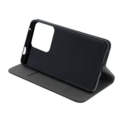 Telefontok Xiaomi Poco C40 - Smart Magnetic fekete szilikon keretes mágneses könyvtok-3
