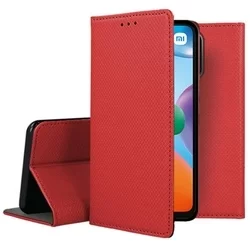 Telefontok Xiaomi Poco C40 - piros mágneses szilikon keretes könyvtok-3