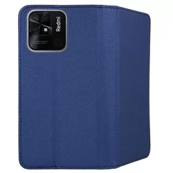 Telefontok Xiaomi Poco C40 - kék mágneses szilikon keretes könyvtok-2