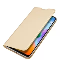 Telefontok Xiaomi Poco C40 - Dux Ducis arany flipcover tok-1