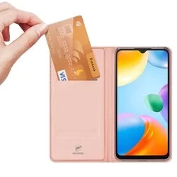 Telefontok Xiaomi Poco C40 - Dux Ducis rose gold flipcover tok-3