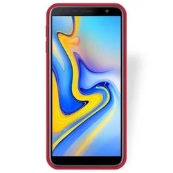 Telefontok SAMSUNG Galaxy J6+ (J6 Plus) - Jelly Case Flash Mat - piros-3