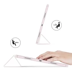 Tablettok iPad Air 4 (2020, 10,9 coll) - DUX DUCIS TOBY pink ütésálló tok ceruza tartóval-1