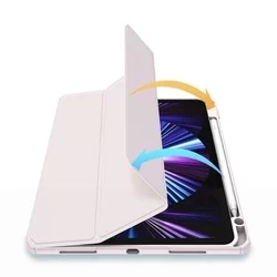 Tablettok iPad Air 4 (2020, 10,9 coll) - DUX DUCIS TOBY pink ütésálló tok ceruza tartóval-5