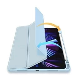 Tablettok iPad Air 4 (2020, 10,9 coll) - DUX DUCIS TOBY égkék ütésálló tok ceruza tartóval-7