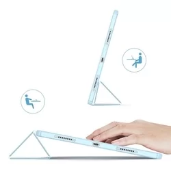 Tablettok iPad Air 5 (2021, 10,9 coll) - DUX DUCIS TOBY égkék ütésálló tok ceruza tartóval-1