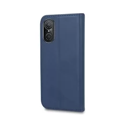 Telefontok Huawei nova 9 SE - Smart Magnetic kék szilikon keretes mágneses könyvtok-1