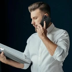 iPhone 14 Plus Telefontok - fekete bőr könyvtok-1