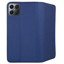 Telefontok Honor X8 - kék mágneses szilikon keretes könyvtok-1