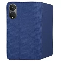 Telefontok Honor X7 - kék mágneses szilikon keretes könyvtok-1