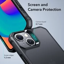 Telefontok iPhone 14 - ESR áttetsző/fekete ütésálló tok-1