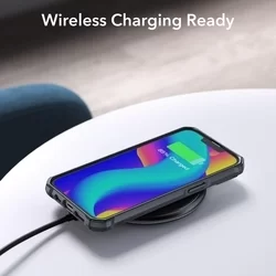 Telefontok iPhone 14 - ESR áttetsző/fekete ütésálló tok-2