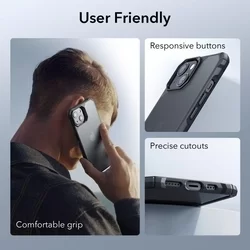 Telefontok iPhone 14 - ESR áttetsző/fekete ütésálló tok-3