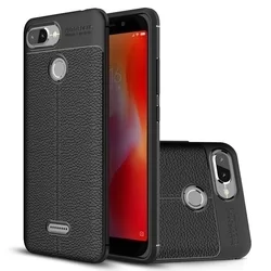 Telefontok Xiaomi Redmi 6 - Licsi Mintás szilikon tok fekete-1