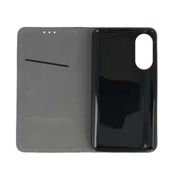Telefontok Huawei nova 9 - Smart Magnetic fekete szilikon keretes mágneses könyvtok-2