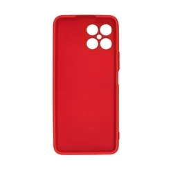 Telefontok Honor X8 - piros szilikon hátlap tok-1