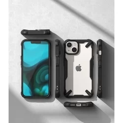 Telefontok iPhone 14 - Ringke Fusion X Design fekete ütésálló hátlap tok-4