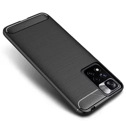 Telefontok Xiaomi Redmi Note 11 Pro / Note 11 Pro 5G - Carbon Fiber fekete szilikon tok-2