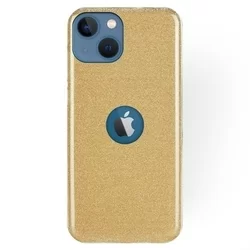 Telefontok iPhone 13 - Arany Shiny tok (Apple logónál kivágással)-1
