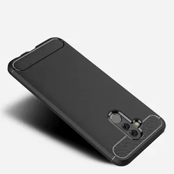 Telefontok Huawei Mate 20 Lite - Carbon mintás TPU tok, fekete-1