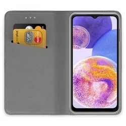 Samsung Galaxy A23 5G Telefontok - piros mágneses szilikon keretes könyvtok-2