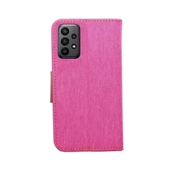 Telefontok Samsung Galaxy A23 5G - Canvas pink mágneses szilikon keretes könyvtok-2