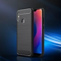 Telefontok Xiaomi Mi A2 Lite / Redmi 6 Pro - Carbon mintás TPU tok, fekete-5