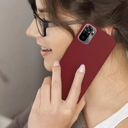Telefontok Xiaomi Poco M5s - burgundy szilikon tok-2