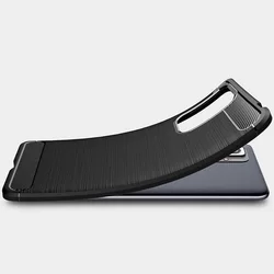 Telefontok Xiaomi Poco M5s - Carbon Fiber fekete szilikon tok-2