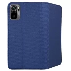 Telefontok Xiaomi Poco M5s - kék mágneses szilikon keretes könyvtok-1