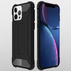 iPhone 14 Pro Telefontok - Defender II fekete ütésálló hátlap tok-1