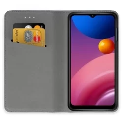 Samsung Galaxy A13 5G Telefontok - fekete mágneses szilikon keretes könyvtok-1