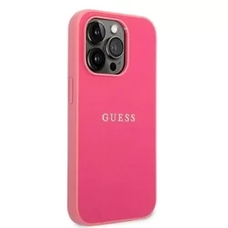 Telefontok iPhone 14 Pro - Guess Leather Saffiano - kemény hátlaptok - pink-1