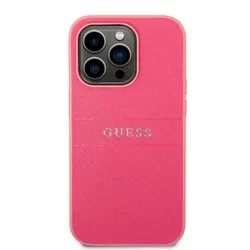 Telefontok iPhone 14 Pro - Guess Leather Saffiano - kemény hátlaptok - pink-2