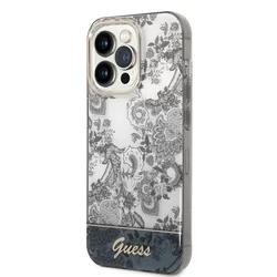 Telefontok iPhone 14 Pro - Guess Porcelain Collection - kemény hátlaptok - fekete/fehér-1