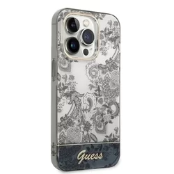 Telefontok iPhone 14 Pro - Guess Porcelain Collection - kemény hátlaptok - fekete/fehér-3