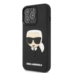 Telefontok iPhone 14 Pro - 3D Rubber Karl's Head - fekete hátlap tok-1
